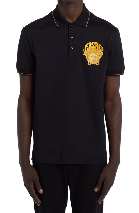 Versace Designer Polo Shirts for Men: Short & Long Sleeves